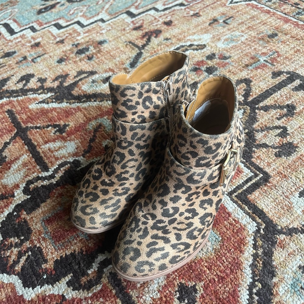 Cheetah Print Kids Boots